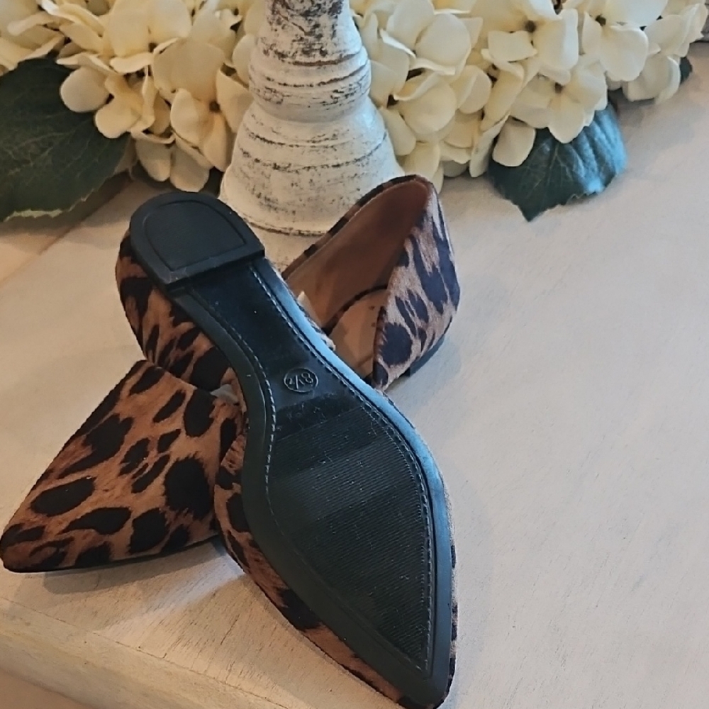 a new day Leopard Print Pointed D'Orsay Flats - Brown & Black - Picture 5 of 8